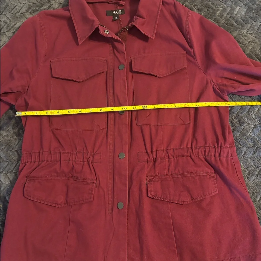 a.n.a Women's Deep Red Utility Jacket - Picture 3 of 5